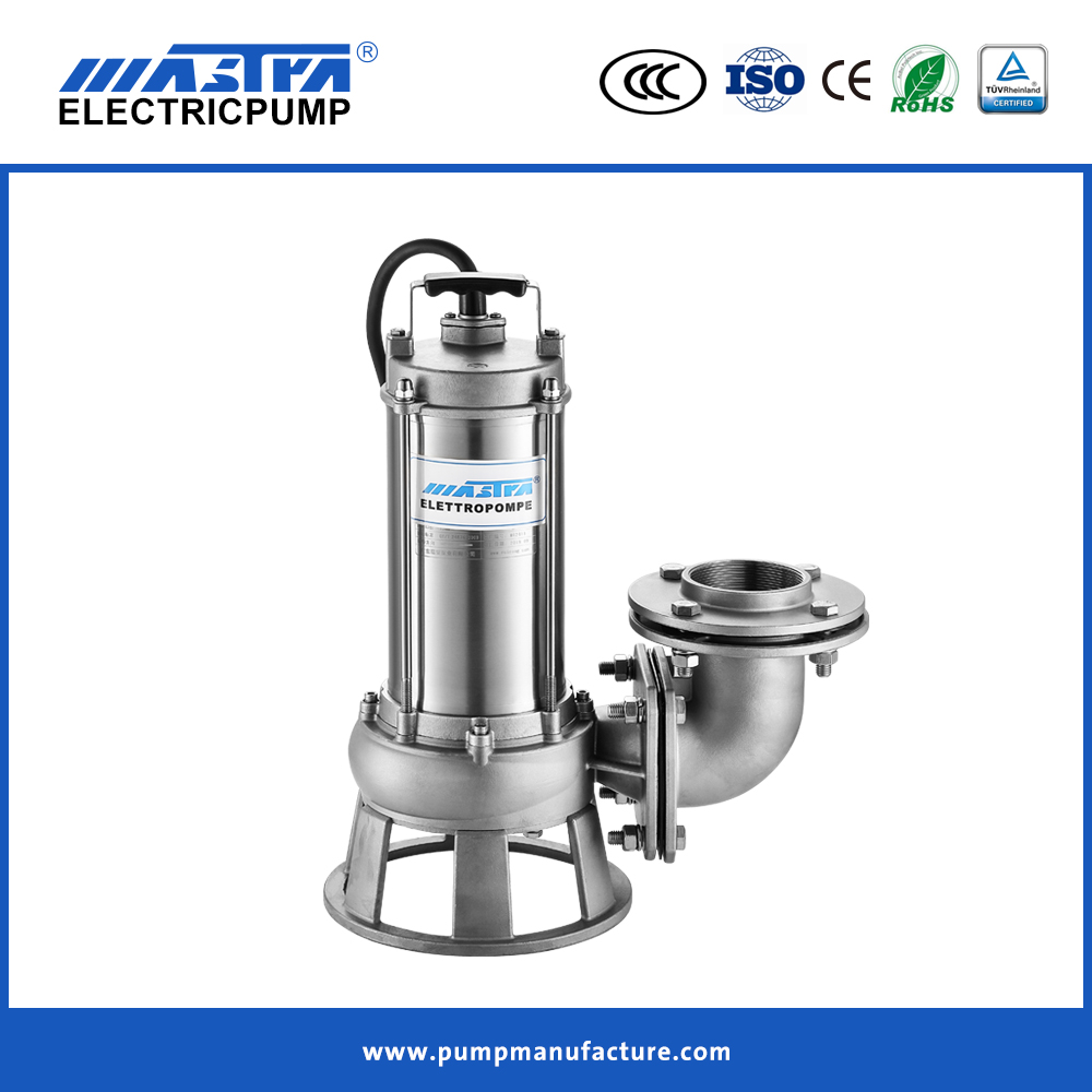 Mastra 220V 380V 0.5hp10HP Full stainless steel Submersible Cutter Sewage Pump MBS series